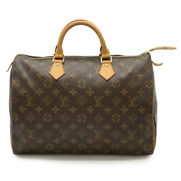 LOUIS VUITTON Brown Monogram Speedy 35 Bag - Picture 1 of 10